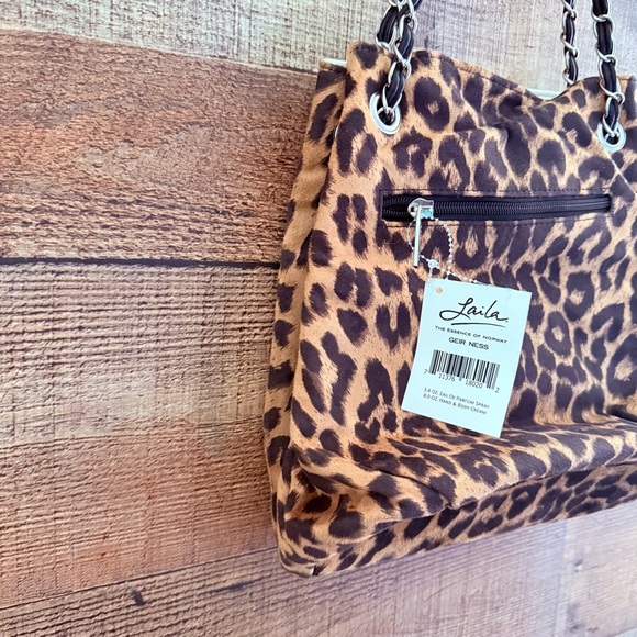 NWT Laila Geir Ness Chic Leopard Print Shoulder Bag - Picture 5 of 9
